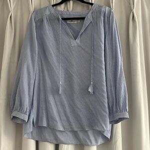 Blue and white striped Vineyard Vines Blouse